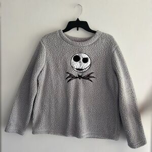 Disney The Night Before Christmas Jack Skellington Fleece Sweater Size M Spooky